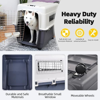 Elevon premium pet travel carrier X-Large size two tone gray color option