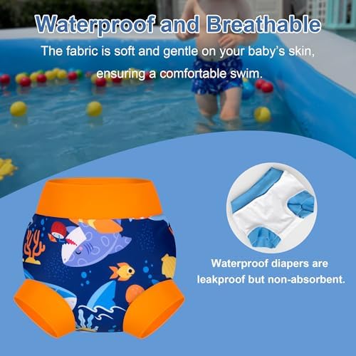 Big Elephant reusable waterproof swim pants side profile