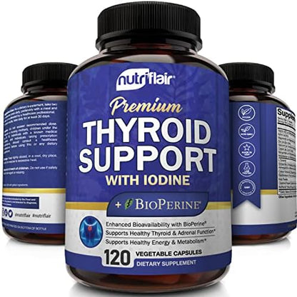 NutriFlair Thyroid Support Complex front view bottle for metabolism boost
