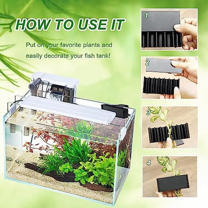 Aidmi hanging aquatic plant holder showing water flow slot details