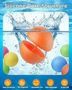 Magnet free self sealing reusable water bomb bursting on impact