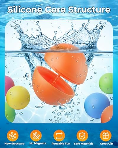 Magnet free self sealing reusable water bomb bursting on impact
