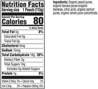 Plum Organics baby food pouch back view with directions