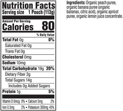 Plum Organics Stage 2 baby food pouch for travel and on the go feeding