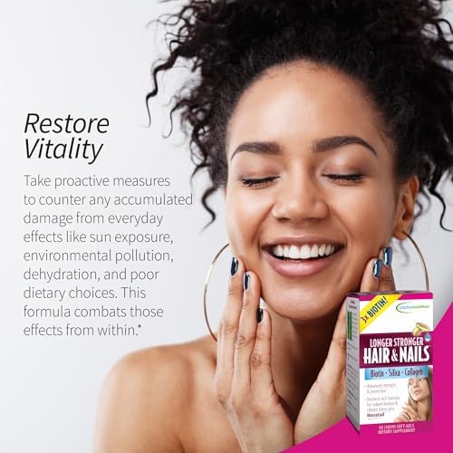 Nutritional supplements for hair skin and nails featuring silica and evening primrose oil