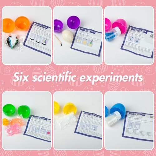 POATROZON STEM learning kit demonstrating crystal tree growth components extracted from the plastic eggs.