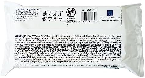 Bambo Nature baby wipes packaging side view with certification labels