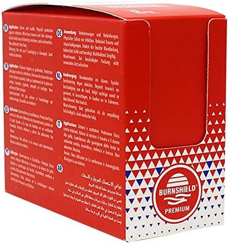 Burnshield hydrogel sachet contents being applied to a minor skin burn for cooling relief.