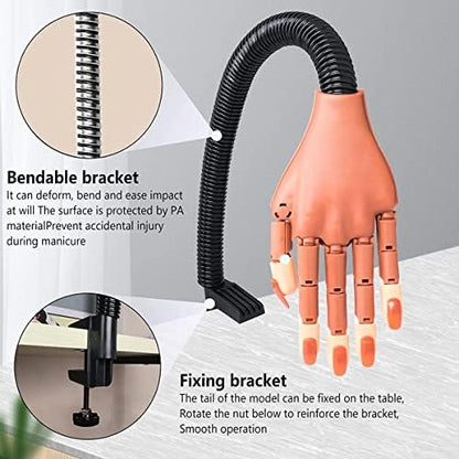 Deciniee professional practice hand showing clamp mechanism on table