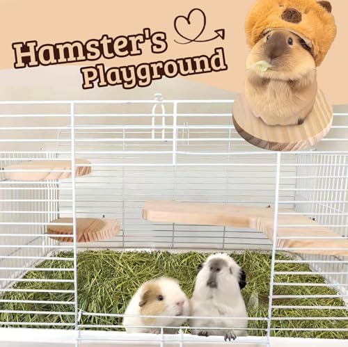 Chinchilla Cage Accessories Hamster Accessories, Chinchilla Toys Wood Platform Dwarf Hamster Cage Board, Chinchilla Cage Sturdy Standing and Jumping Wooden Board for Parrot Cage Rat Cage (Board) - Image 6