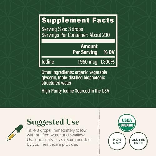 Global Healing Center Detoxadine organic nascent iodine drops presentation on clean background