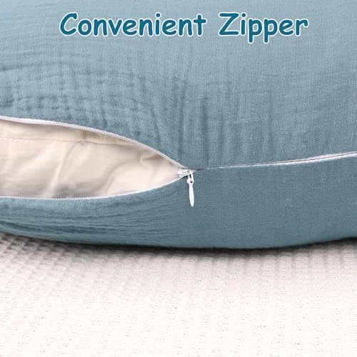 Soft muslin nursing pillow cover texture detail