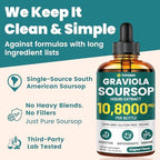 Vivcmin graviola leaf extract two fluid ounce bottle angled perspective view