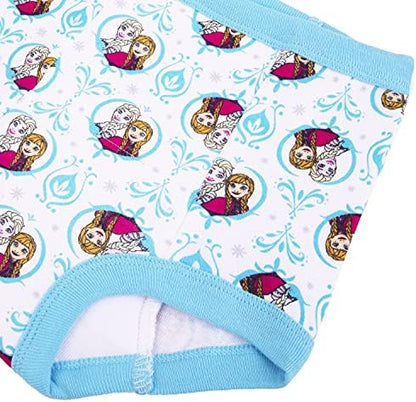 Disney Frozen girls training briefs close up on the soft combed cotton fabric