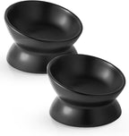 Elevated Cat Food Bowl, 5 Oz Ceramic Raised and Tilted Water Bowl, Anti Vomiting and Protect Pets' Spines Dishes for Small Dog, Fat Faced Cat, Kitten (White, 1 Pack) - Image 13