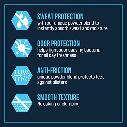 XtraCare cooling foot powder spray being applied for blister defense