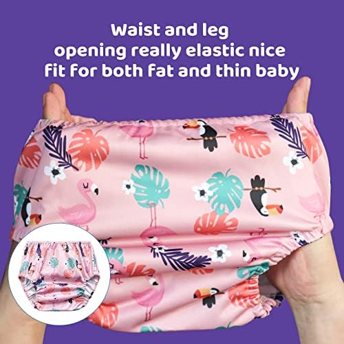 Bisenkid potty training diaper covers with elastic leg openings