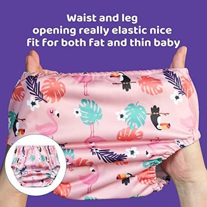Bisenkid potty training diaper covers with elastic leg openings