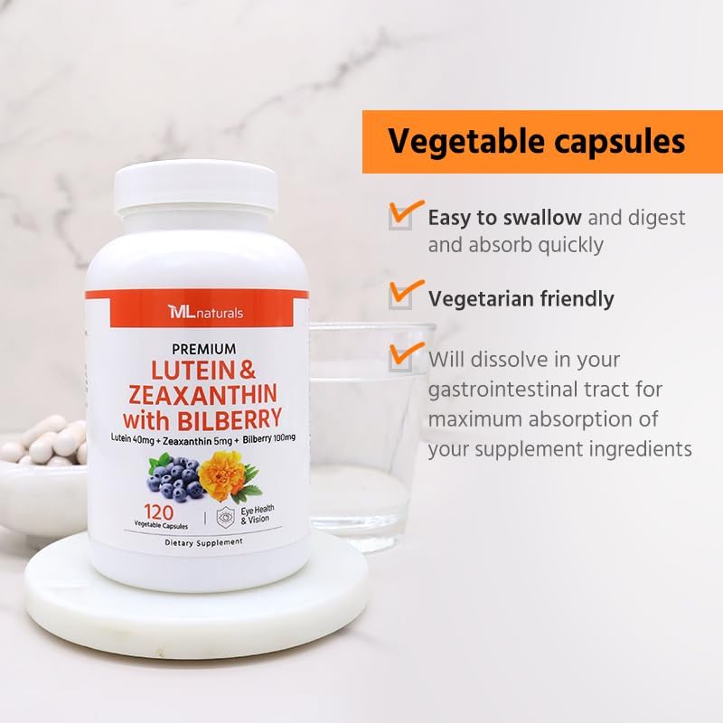 ML Naturals Lutein And Zeaxanthin With Bilberry quality certification badge