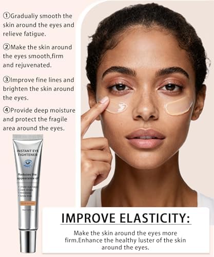 Application of Clervun eye firming cream under eye