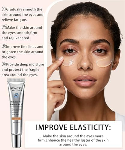 Application of Clervun eye firming cream under eye