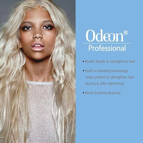 Side profile of the Odeon Ultra-Lifting hair bleach container highlighting the 9 levels of lift product description.