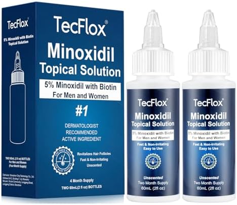 Artimore extra strength five percent minoxidil and biotin topical solution bottles for unisex hair loss treatment