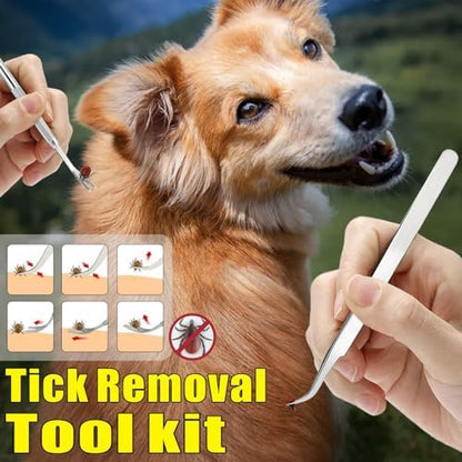 High quality stainless steel tick removal tools for safety and hygiene.