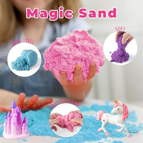 JOYEEMAX Unicorn Light-Up Terrarium Kit for Kids - LED Night Light Birthday Gift for Girls Ages 4 5 6 7 8-12 Year Old - Unicorn Toys for Girls - DIY Arts and Crafts Kit for Kids - Image 4