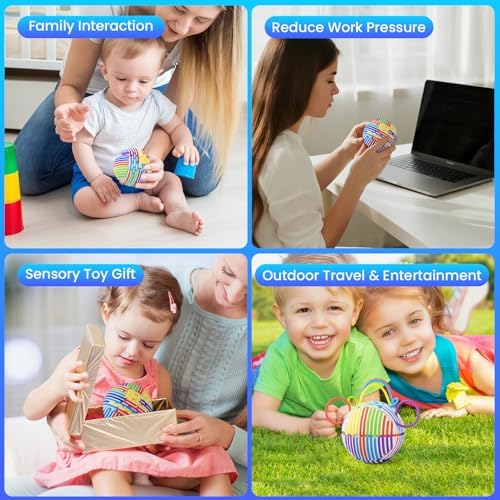 Top view of the tactile calming toy showcasing the high-quality finish and detailed pattern tracks.