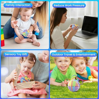 Top view of the tactile calming toy showcasing the high-quality finish and detailed pattern tracks.