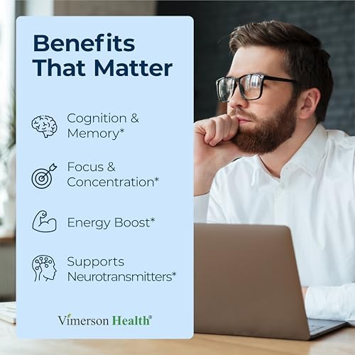 Vimerson Health Nootropics supplement back panel detailing ingredients like Choline and Vitamin B6