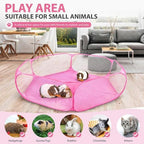 Rypet pop-up pet enclosure shown with small pets playing inside