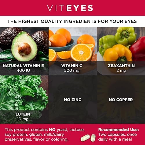 Viteyes zinc free capsules nutritional facts supplement label