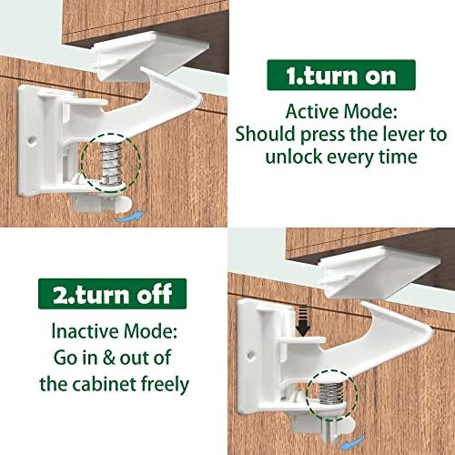 Top view of Vmaisi baby safety cupboard locks set