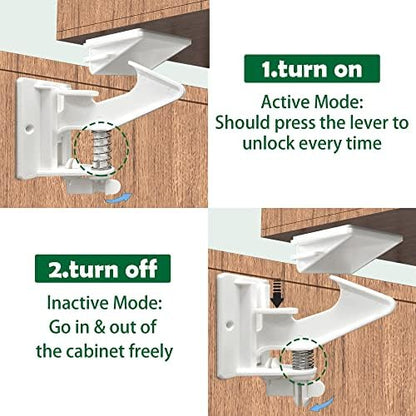 Top view of Vmaisi baby safety cupboard locks set