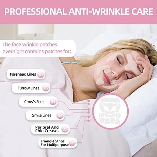 GEIMIY overnight wrinkle pads showing 160 pieces of clear adhesive shapes