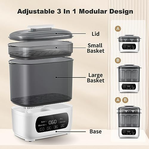 Amzbabychef electric bottle dryer showing compact design
