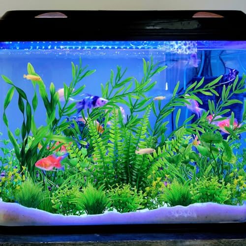 Non toxic safe synthetic greenery for freshwater aquariums