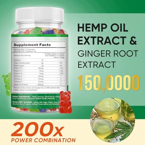 Nutravita 1,500,000 milligram hemp supplement bottle label