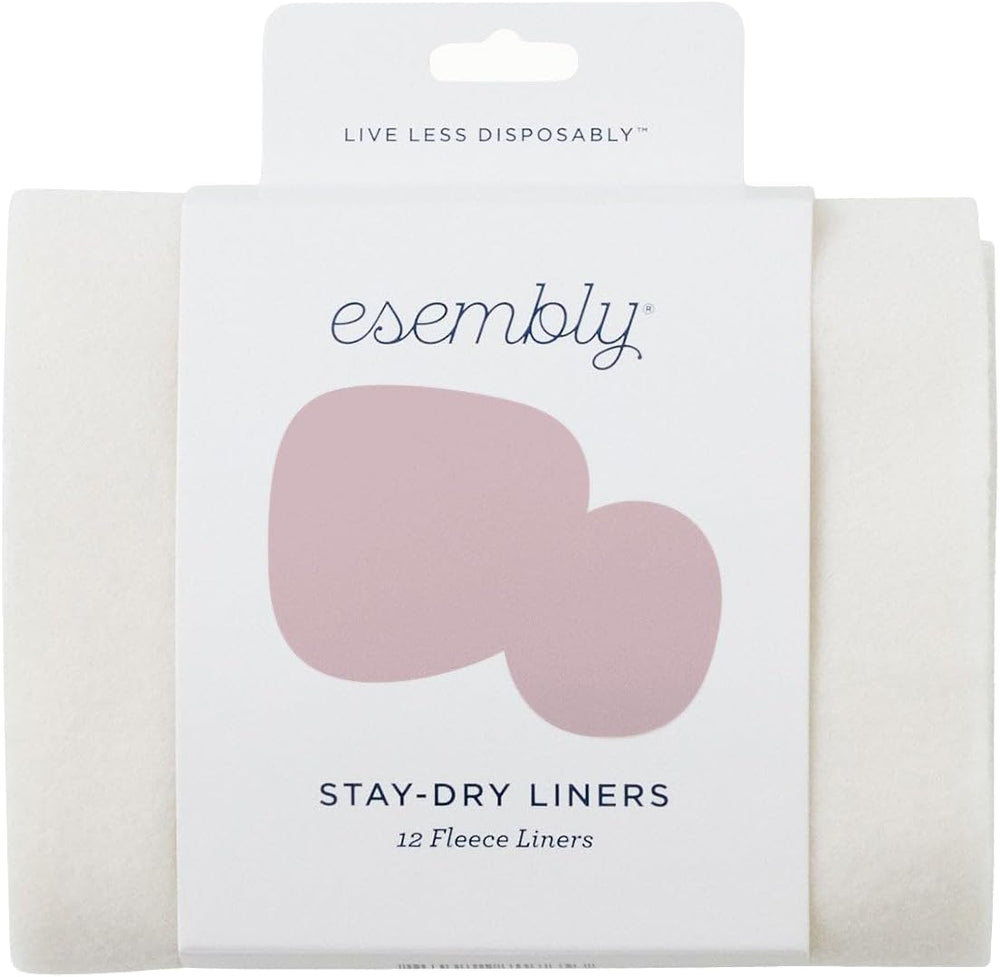 Esembly Stay-Dry Fleece Diaper Liner front view packaging