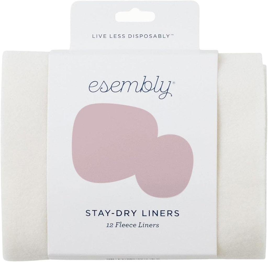 Esembly Stay-Dry Fleece Diaper Liner front view packaging