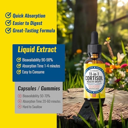 NutraPep vegan and sugar free cortisol detox health supplement liquid dropper bottle.