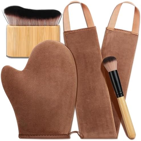 Ansphie 4 in 1 Luxury Velvet Tanning Mitt Kit front view