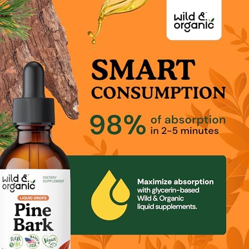 Wild And Organic Pine Bark Extract dietary supplement packaging box