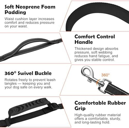 XiaZ shock absorbing bungee dog leash for running and jogging