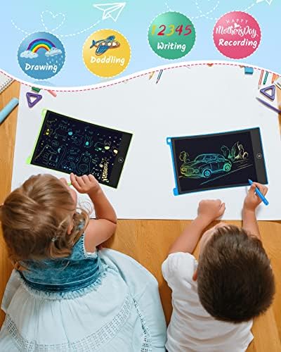 Child using Tecjoe LCD writing tablet for educational drawing