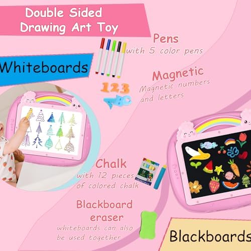 Double-sided unicorn easel for children