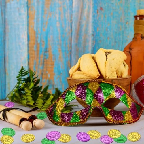 Handful of assorted Mardi Gras decorative coins