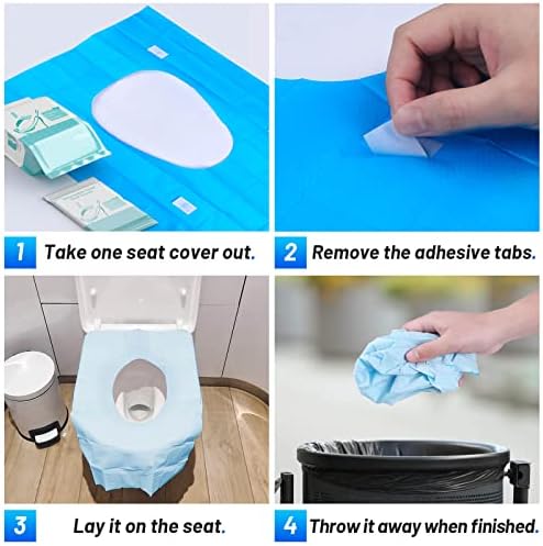 Disposable paper cover placed over an elongated public toilet seat